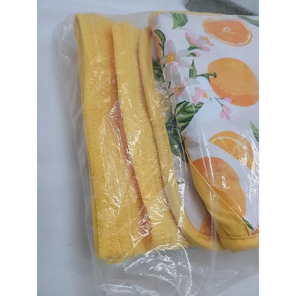 New Smart Home Essentials for Living Yellow Lemons 7 Piece Kitchen Gift Set Vtg